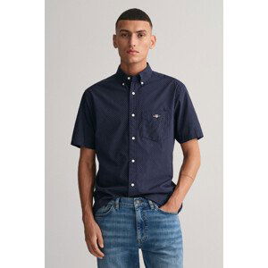 KOŠILE GANT REG MICRO DOT POPLIN SS SHIRT modrá M