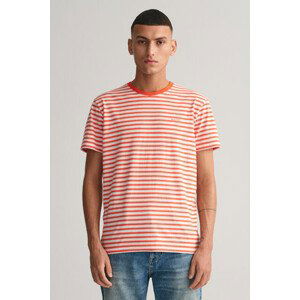 TRIČKO GANT STRIPED SS T-SHIRT oranžová L