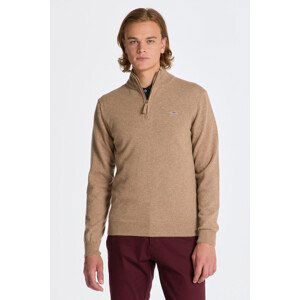 SVETR GANT SUPERFINE LAMBSWOOL HALF ZIP hnědá XS