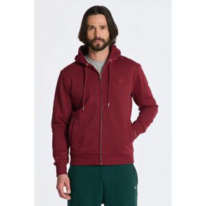 MIKINA GANT REG TONAL SHIELD FULL ZIP HOODIE červená XS