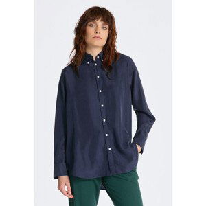 KOŠILE GANT RELAXED SILK SHIRT modrá 42