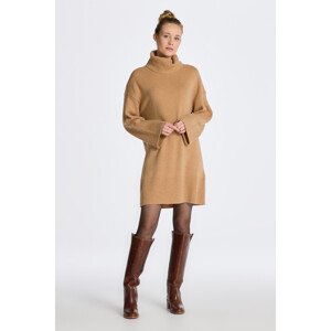 ŠATY GANT LOUNGE ROLLNECK DRESS hnědá XXS