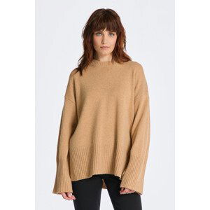 SVETR GANT D1. LOUNGE C-NECK SWEATER hnědá S