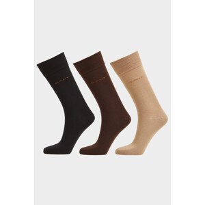 PONOŽKY 3-PACK GANT SOFT COTTON SOCKS 3-PACK hnědá 40/42