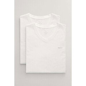 SPODNÍ PRÁDLO GANT V-NECK T-SHIRT 2-PACK bílá XXXL