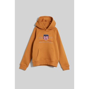 MIKINA GANT ARCHIVE SHIELD HOODIE hnědá 158/164