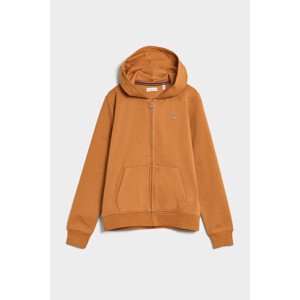 MIKINA GANT SHIELD FULL ZIP HOODIE hnědá 158/164