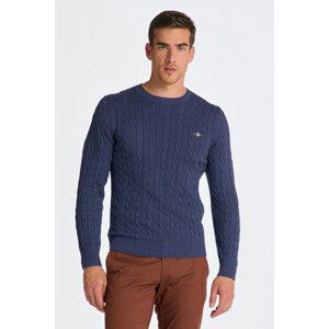 SVETR GANT COTTON CABLE C-NECK modrá S