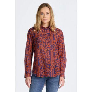 KOŠILE GANT REL LACE PRINT COT SILK SHIRT fialová 40