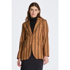 BLEJZR GANT REG MONOGRAM STRIPED BLAZER hnědá 34