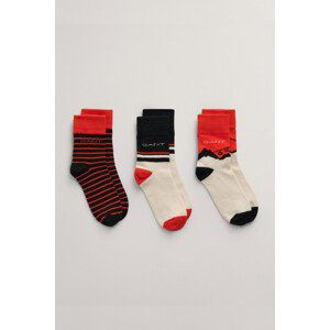 PONOŽKY 3-PACK GANT ALPINE JACQUARD SOCKS 3-PACK černá 19/21