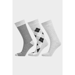 PONOŽKY 3-PACK GANT ARGYLE SOCKS 3-PACK šedá 40/42