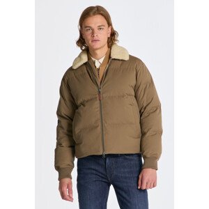 BUNDA GANT FLANNEL PADDED PUFFER JACKET hnědá M