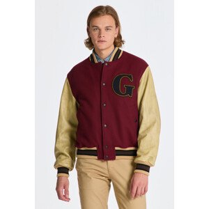 BUNDA GANT PADDED MIX VARSITY JACKET červená S