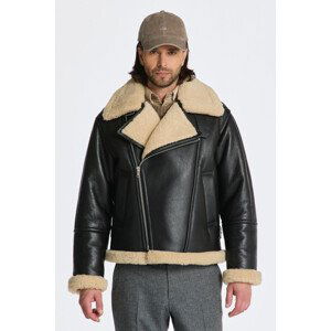 BUNDA GANT HEAVY SHEARLING JACKET černá L