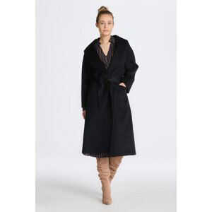 KABÁT GANT HANDSTITCHED BELTED COAT černá S