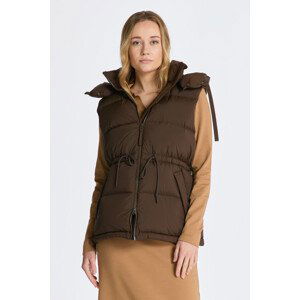 VESTA GANT MID LENGTH DOWN VEST hnědá XS