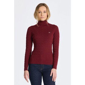 ROLÁK GANT STRETCH COTTON CABLE TURTLENECK červená S