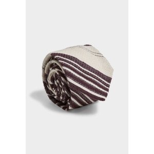 KRAVATA GANT RAW SILK STRIPE TIE bílá None