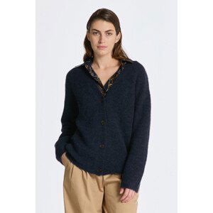 SVETR GANT HAIRY TEXTURE V-NECK CARDIGAN modrá M