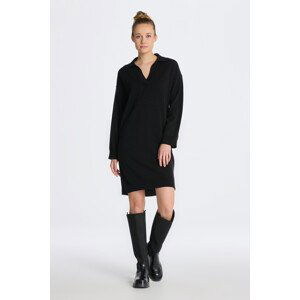 ŠATY GANT SUPERFINE LAMBSWOOL RUGGER DRESS černá XXL