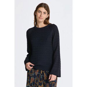 SVETR GANT CABLE KNIT C-NECK modrá XS