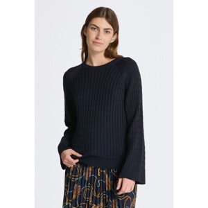 SVETR GANT CABLE KNIT C-NECK modrá L