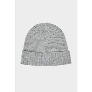 ČEPICE GANT UNISEX. SHIELD WOOL BEANIE šedá None