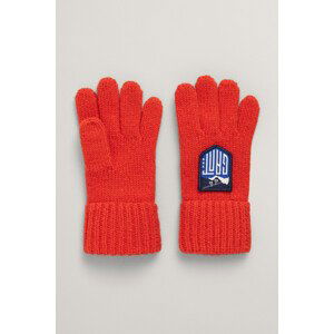 RUKAVICE GANT ALPINE BADGE KNIT GLOVES červená None