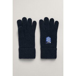 RUKAVICE GANT ALPINE BADGE KNIT GLOVES modrá S/M