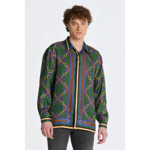 KOŠILE GANT REL MEDALLION SILK SHIRT zelená M