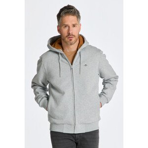 MIKINA GANT SHERPA FLEECE ZIP HOODIE šedá XXL