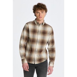 KOŠILE GANT REG UT SHADOW CHECK FLANNEL SHIRT hnědá XXL