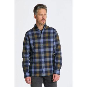 KOŠILE GANT REG HERRINGBONE FLANNEL CHK SHIRT modrá M