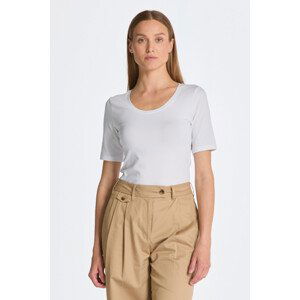 TRIČKO GANT SLIM COT/ELA SS SCOOP NECK TOP bílá M