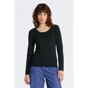 TRIČKO GANT SLIM COT/ELA LS SCOOP NECK TOP černá S