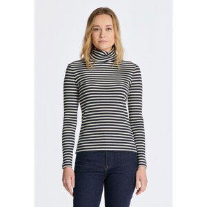 ROLÁK GANT SLIM STRIPED RIBBED TURTLENECK modrá XS