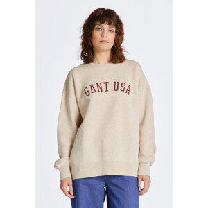 MIKINA GANT OVERSIZED GANT USA C-NECK hnědá XS