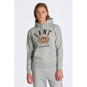 MIKINA GANT CREST SWEAT HOODIE šedá S