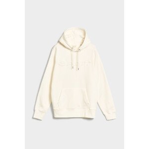 MIKINA GANT EMBOSSED SWEAT HOODIE bílá L