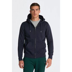 MIKINA GANT EMBOSSED FULL ZIP HOODIE modrá S