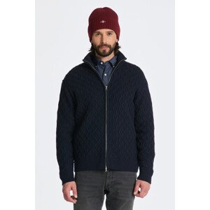 SVETR GANT CABLE ZIP CARDIGAN modrá XS