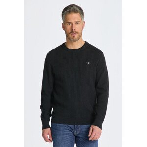 SVETR GANT COTTON TEXTURE C-NECK šedá XXL