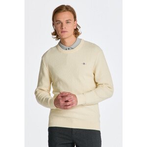 SVETR GANT COTTON TEXTURE C-NECK bílá XL