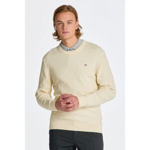 SVETR GANT COTTON TEXTURE C-NECK bílá XS