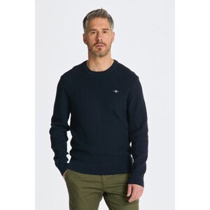 SVETR GANT COTTON TEXTURE C-NECK modrá XXL