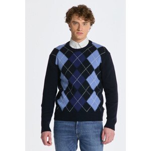 SVETR GANT ARGYLE C- NECK modrá S