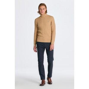 KALHOTY GANT SLIM BRUSHED TWO TONE TWILL PANTS modrá 34/34