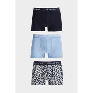 SPODNÍ PRÁDLO GANT G PATTERN TRUNK 3-PACK modrá S