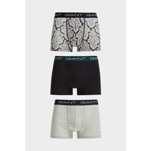 SPODNÍ PRÁDLO GANT PAISLEY PRINT TRUNK 3-PACK černá S